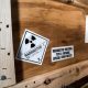 A radioactive sign on a crate